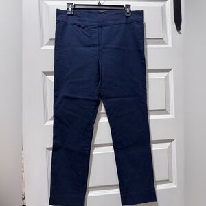 Erica Taylor navy, straight, stretch, pull- on dress pants